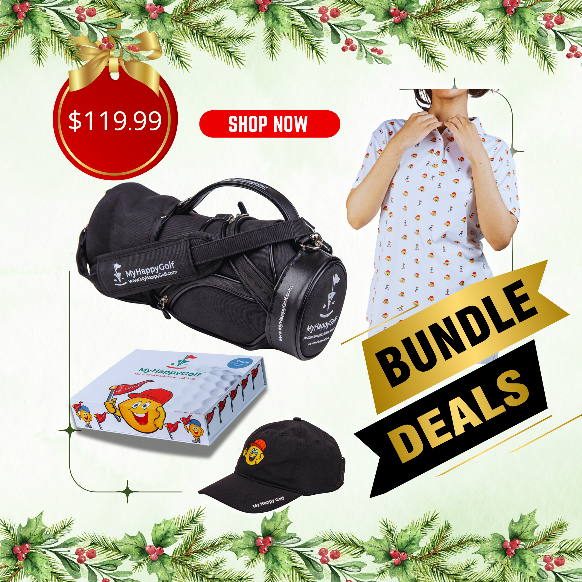 Bag + Shirt + Hat + Golf Balls Box (15 0R 8)