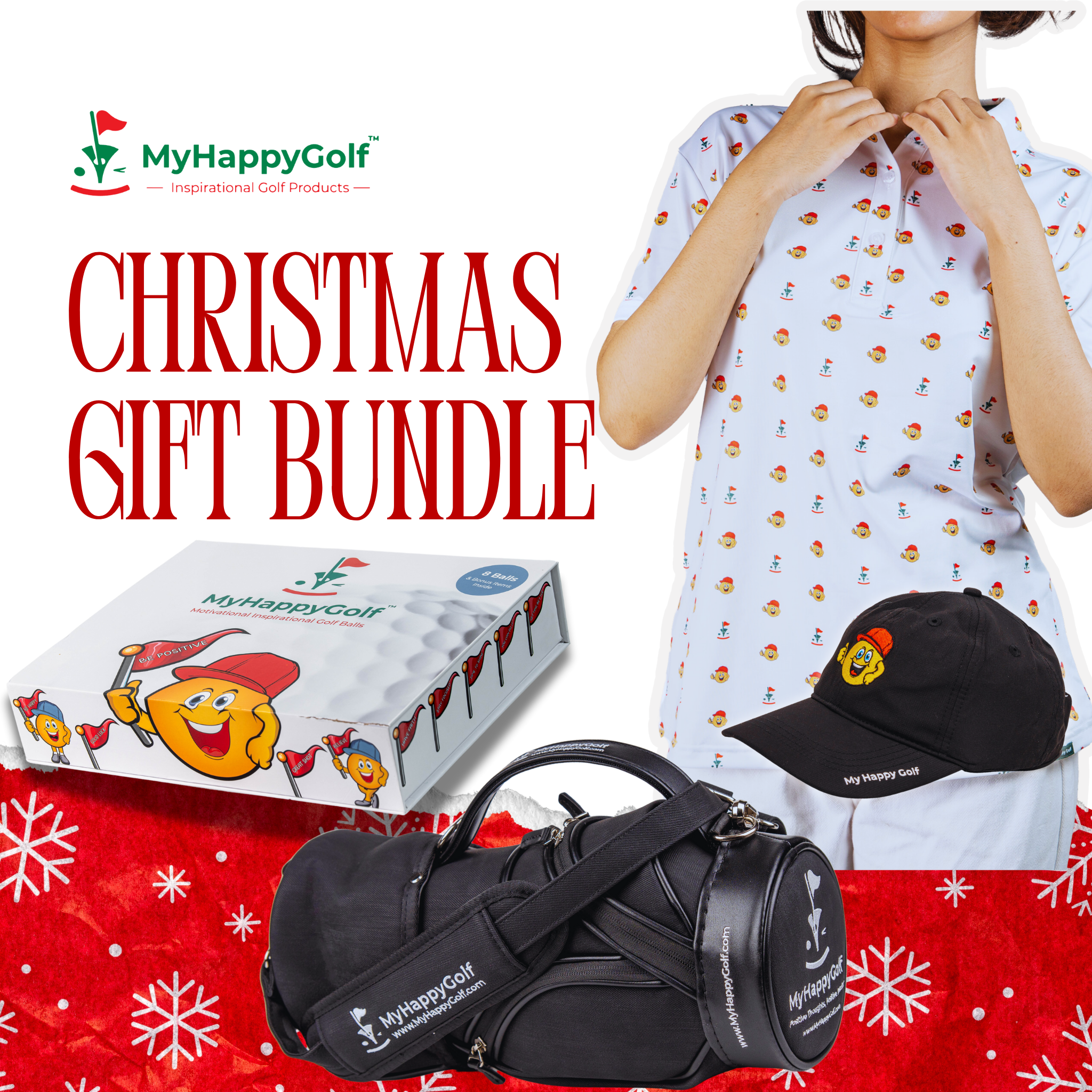 Bag + Shirt + Hat +  Golf Balls Box (15 0R 8)
