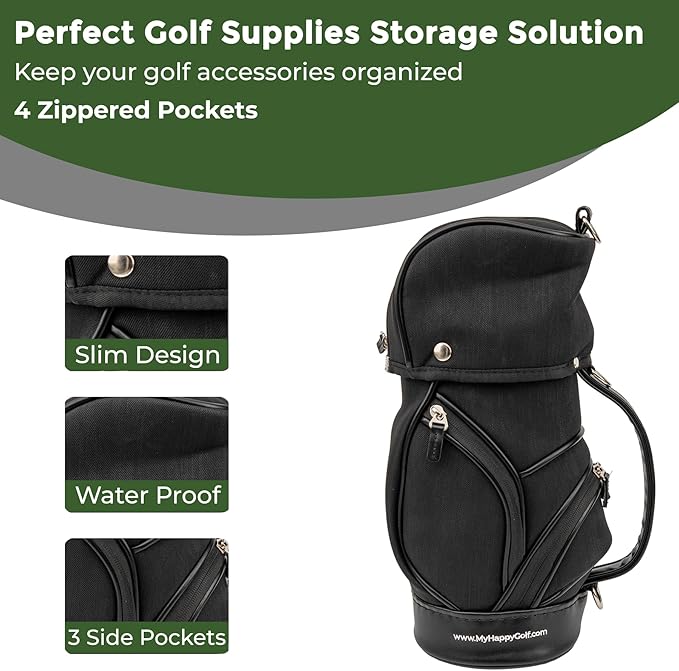 Small Golf Bag – Lightweight, Stylish with Organizer Pockets