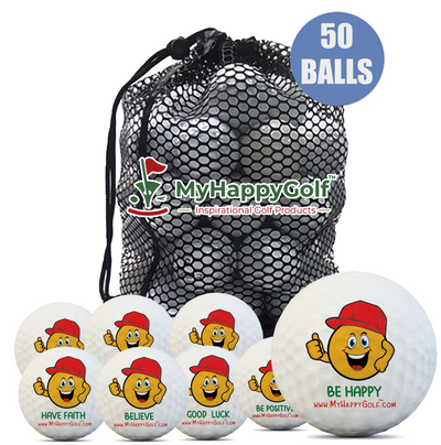 50-Pack Motivational Golf Balls